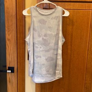 White and gray camo Nike tank top